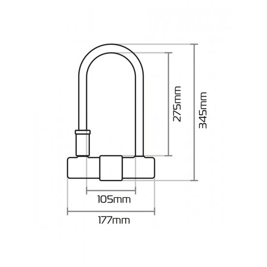 Oxford Magnum Duo U-Lock with Bracket & Cable at JTS Biker Clothing